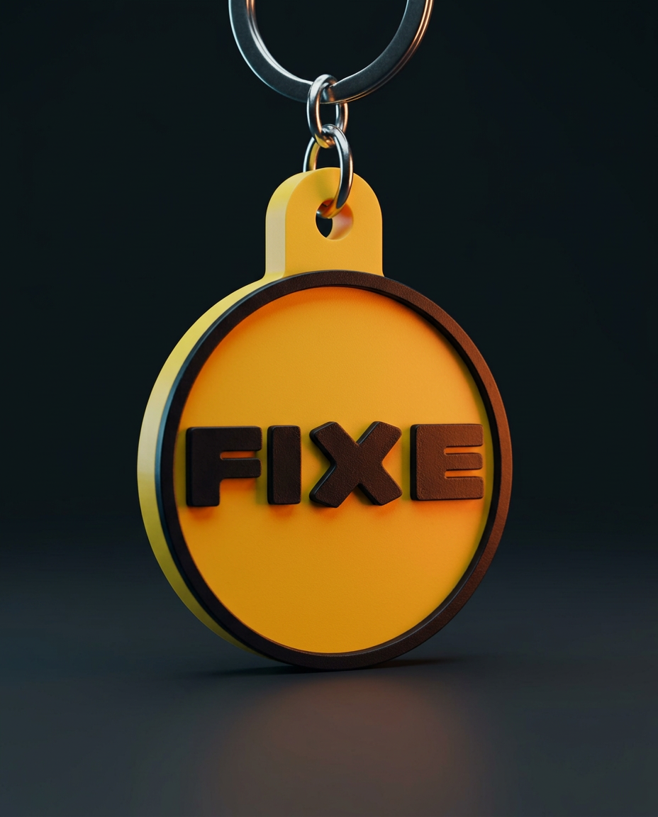 Tap Tag FIXE com letras em relevo
