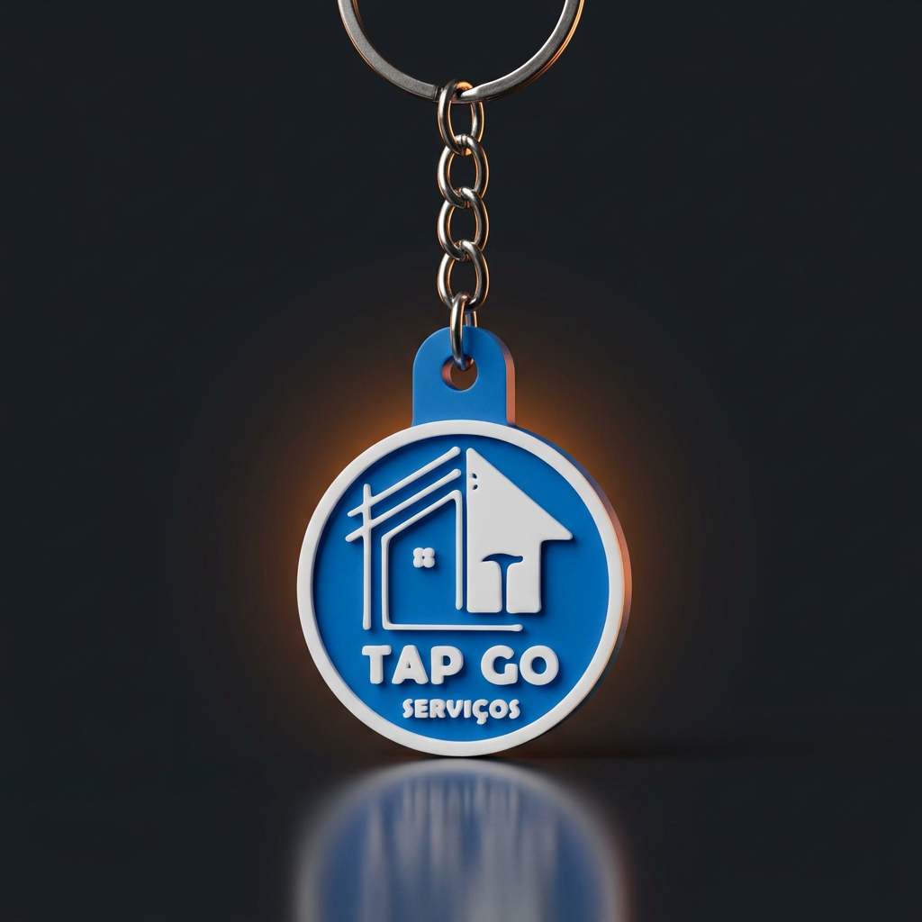 Tap Tag Serviços azul e branca